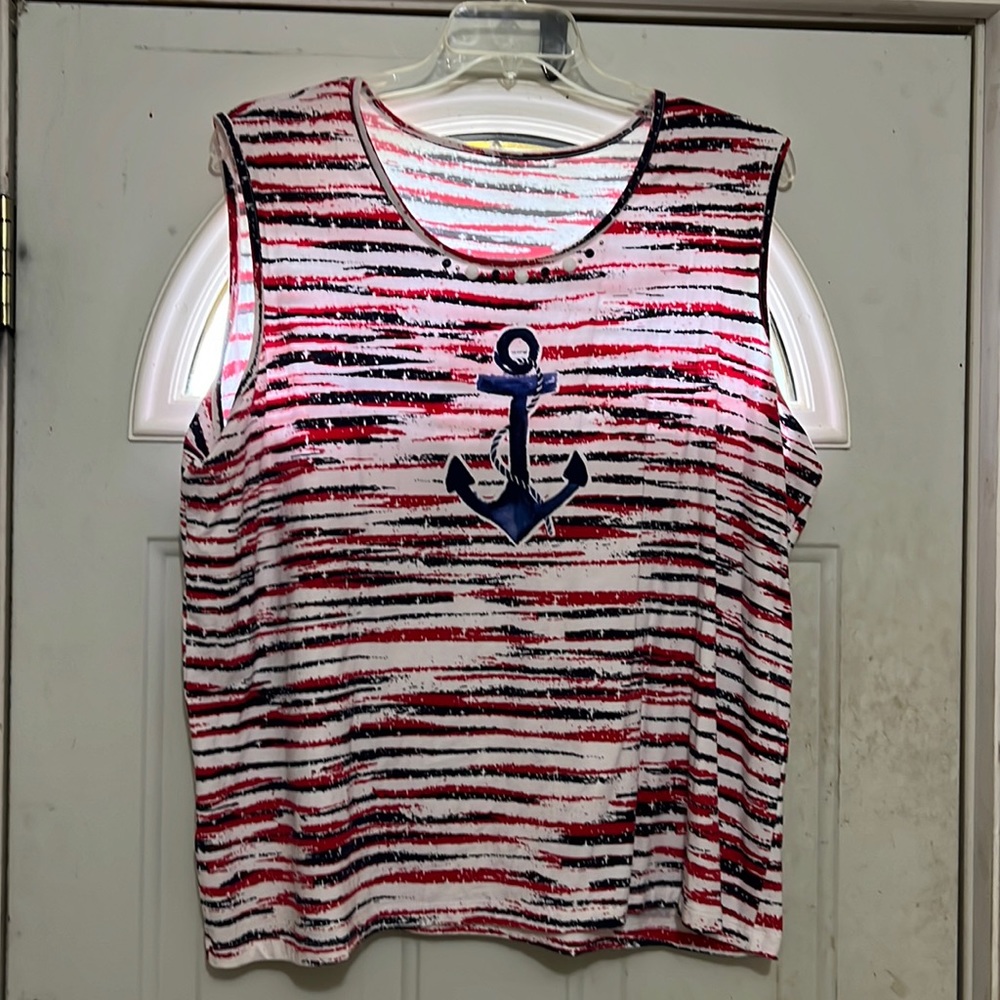 Patriotic Tank with red cover up NWOT.